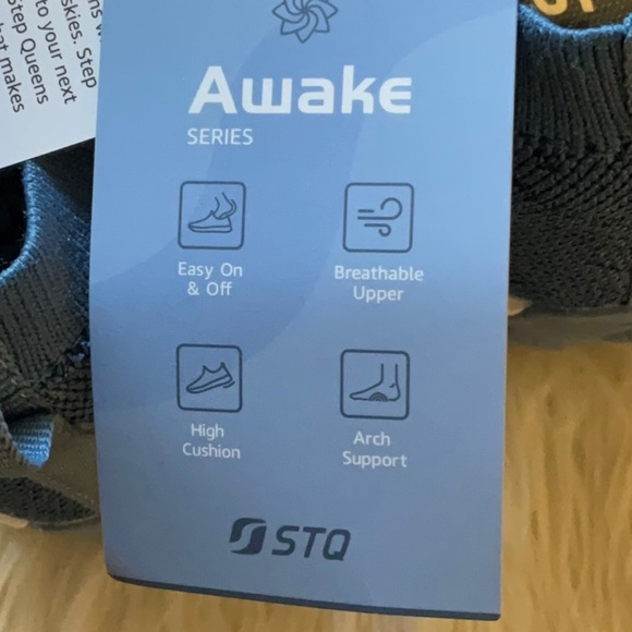 STQ Arch Support Advanced Slip Resistant Women’s Blue Walking Shoes Size 10.5 - Picture 13 of 13